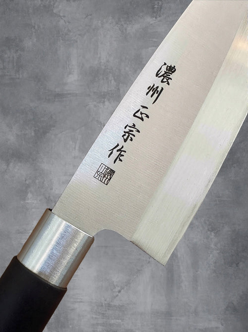 Deba Nōshū Masamune 16,5 cm – mørkebrunt plastskæfte